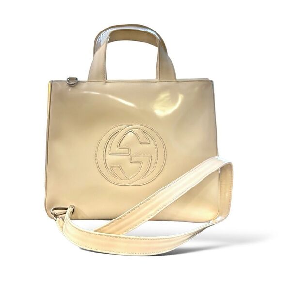 GUCCI Vintage GG Logo Tote with Strap - Picture 1 of 11